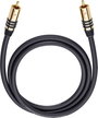RCA audio kábel, 1x RCA dugó - 1x RCA dugó, 8 m, aranyozott, fekete, Oehlbach NF Sub bélyegkép