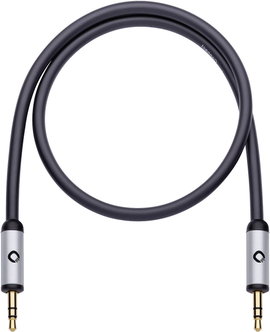Jack audio kábel, 1x 3,5 mm jack dugó - 1x 3,5 mm jack dugó, 5 m, aranyozott, fekete, OFC, Oehlbach 