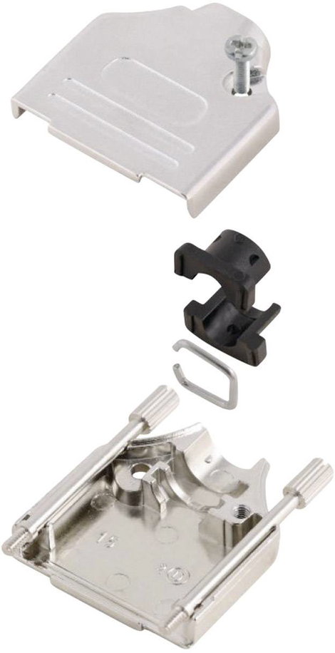 D-SUB ház, pólusszám: 9, fém, 180 °, ezüst, MH Connectors MHDTZK9-K