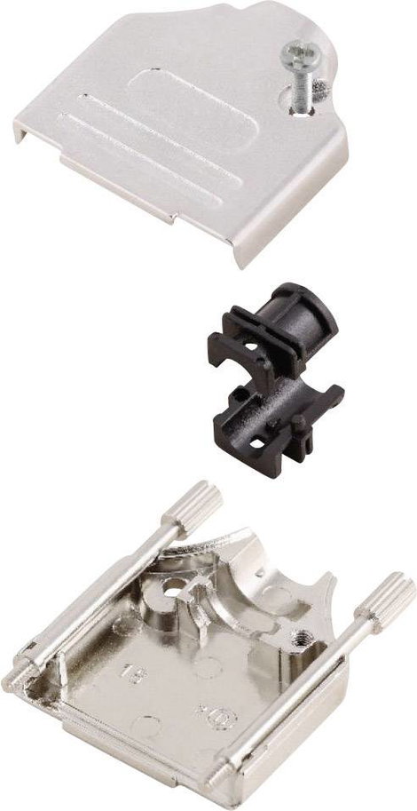 D-SUB ház, pólusszám: 25, fém, 180 °, ezüst, MH Connectors MHDTZK25-RA-PC-K