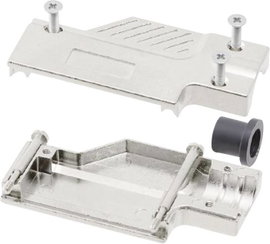 D-SUB ház, pólusszám: 37, fém, 90 °, ezüst, MH Connectors MHDCMR37-ULP
