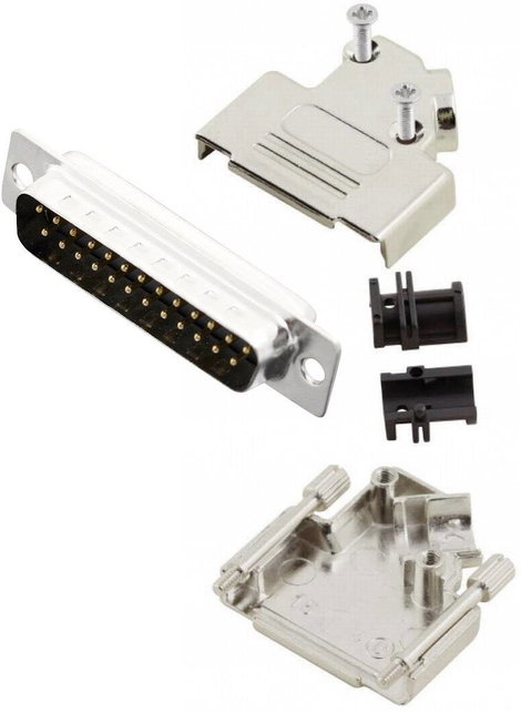 D-SUB dugó 45 °, pólusszám: 25 MH Connectors MHD45ZK25-DB25P-K