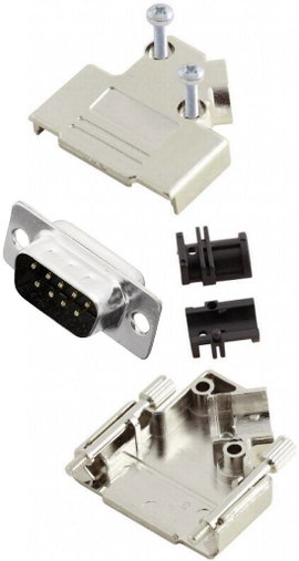 D-SUB dugó 45 °, pólusszám: 9 MH Connectors MHD45PK9-DB9P-K