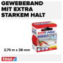 Szövetbetétes ragasztószalag, szövet, piros 2,75m x 38 mm, TESA®Extra Power 3. bélyegkép