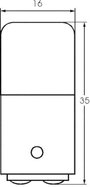 Cső izzó 48 V 5 W 0.104 A, BA15d, átlátszó, Barthelme 00144805 2. bélyegkép