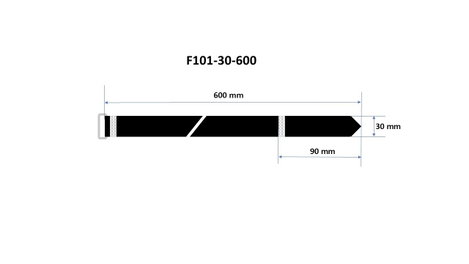 Tépőzár szalag pánttal 600 x 30 mm, fekete, 1 db, Fastech 2. kép