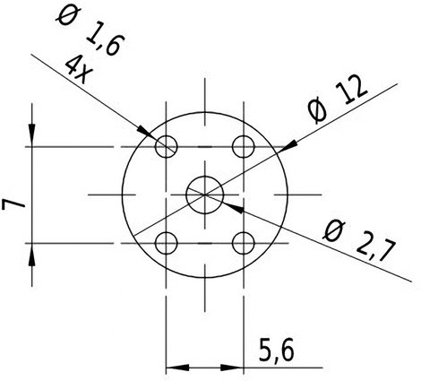 Vonal lézermodul, zöld 5 mW Laserfuchs LFL532-5-3(12x60) 3. kép