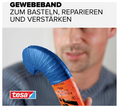 Szövetbetétes ragasztószalag kék, 2,75 m x 19 mm, tesa® EXTRA POWER 2. kép