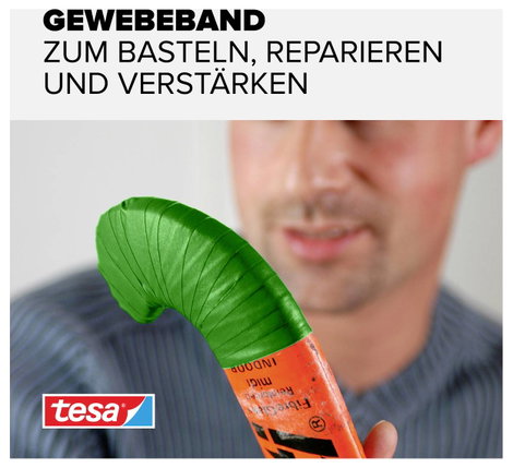 Szövetbetétes ragasztószalag, zöld, 2,75 m x 19 mm, tesa® EXTRA POWER 2. kép