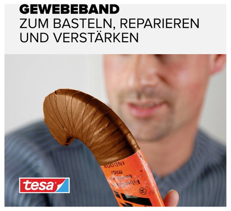 Szövetbetétes ragasztószalag, barna, 19 mm x 2,75 m, tesa® EXTRA POWER 2. kép