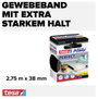 Szövetbetétes ragasztószalag, szövet, fekete, 2,75 mm x 38 mm, tesa® EXTRA POWER 3. bélyegkép