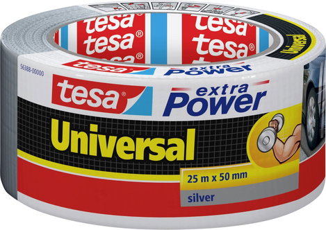 Szövetbetétes ragasztószalag, 25 m x 50 mm, tesa® extra Power