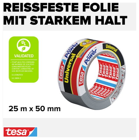 Szövetbetétes ragasztószalag, 25 m x 50 mm, tesa® extra Power 3. kép