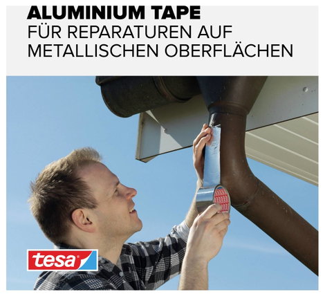 Tesa hőálló ragasztószalag, alumínium ragasztószalag 10 m x 50 mm tesa 56223-00000-00 2. kép