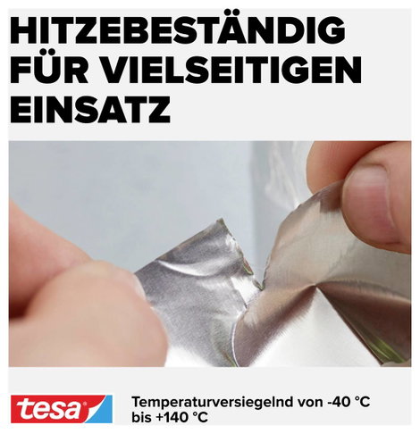 Tesa hőálló ragasztószalag, alumínium ragasztószalag 10 m x 50 mm tesa 56223-00000-00 4. kép