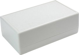 Asztali műszerdoboz 145 x 90 x 45 mm ABS, szürke/fehér, Axxatronic CRDCG0006-CON