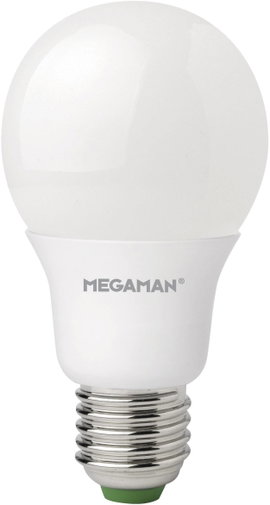 LED (egyszínű) 115 mm Megaman 230 V E27 6.5 W, melegfehér,