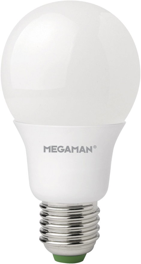 LED (egyszínű) 115 mm Megaman 230 V E27 6.5 W, melegfehér,