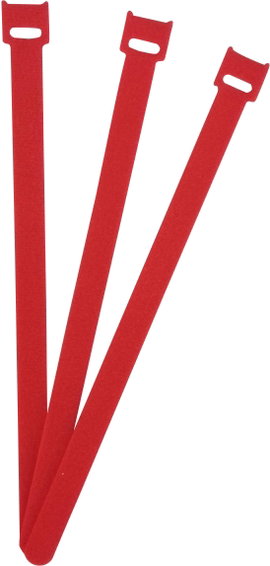 Tépőzáras kábelkötöző 250 x 13 mm, piros, 1 db, Fastech