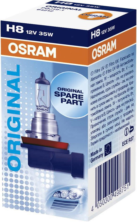 OSRAM Standard halogénlámpa 12 V H8 PGJ19-1 4. kép