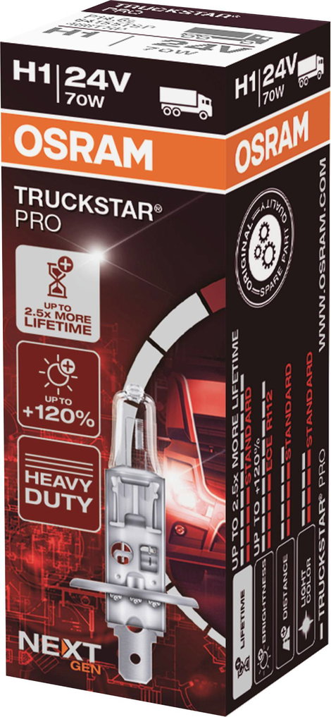 OSRAM TRUCKSTAR® PRO 24 V P14.5s (Ø) 9 mm 64155TSP 2. kép