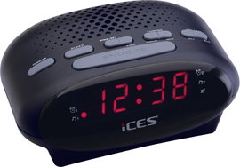LED-es ébresztőórás rádió, fekete színű Lenco SCD-42