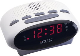 LED-es ébresztőórás rádió, fehér színű Lenco SCD-42