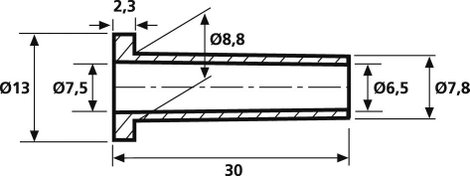 Törésgátló Ø 7,5 mm, PVC, fekete, HellermannTyton HV2210-PVC-BK-M1 2. kép
