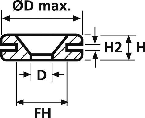 Kábelátvezető gyűrű Ø 5 mm, PVC, fekete, HellermannTyton HV1401-PVC-BK-M1 2. kép