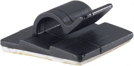 Öntapadós kábeltartó klip, max köteg Ø 5 mm, fekete, PB Fastener 5431-SW