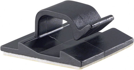 Öntapadós kábeltartó, max. köteg Ø 8 mm, fekete, PB Fastener 5433-SW