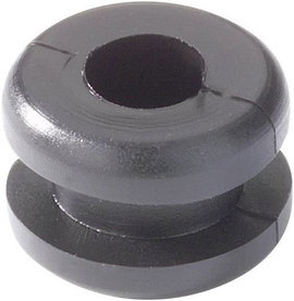 Kábelátvezető gyűrű Ø 4 mm, PVC, fekete, HellermannTyton HV1201B-PVC-BK-N1
