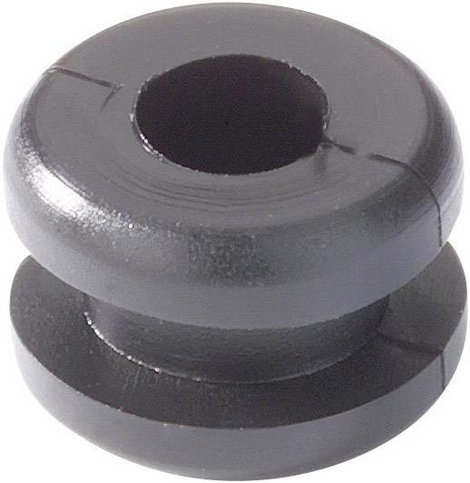 Kábelátvezető gyűrű Ø 4 mm, PVC, fekete, HellermannTyton HV1201B-PVC-BK-N1