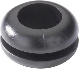Kábelátvezető gyűrű Ø 10 mm, PVC, fekete, HellermannTyton HV1203-PVC-BK-M1