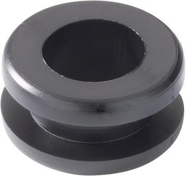 Kábelátvezető gyűrű Ø 10 mm, PVC, fekete, HellermannTyton HV1204-PVC-BK-M1