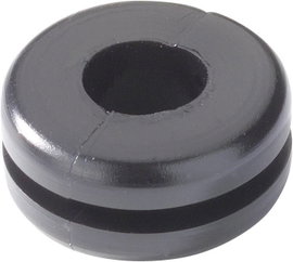 Kábelátvezető gyűrű Ø 6 mm, PVC, fekete, HellermannTyton HV1207-PVC-BK-M1