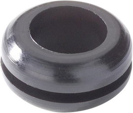 Kábelátvezető gyűrű Ø 6 mm, PVC, fekete, HellermannTyton HV1215-PVC-BK-N1