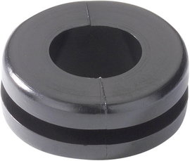Kábelátvezető gyűrű Ø 8 mm, PVC, fekete, HellermannTyton HV1303-PVC-BK-M1