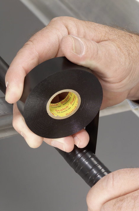 Időjárásálló elektromos szigetelőszalag, 6 m x 19 mm, fekete, 3M Super 33+, 80-6108-3380-0 3. kép