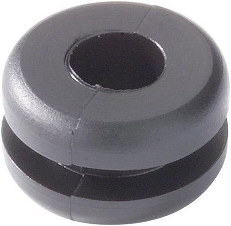 Kábelátvezető gyűrű Ø 12 mm, PVC, fekete, HellermannTyton HV1101-PVC-BK-D1