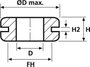 Kábelátvezető gyűrű Ø 12 mm, PVC, fekete, HellermannTyton HV1101-PVC-BK-D1 2. bélyegkép