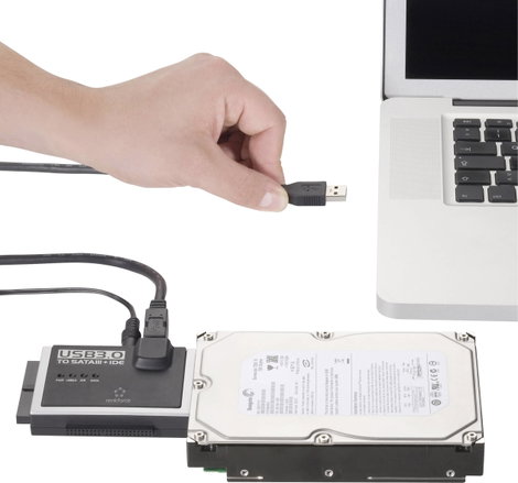 Átalakító USB 3.0-ról IDE+SATA-ra, Renkforce 3. kép