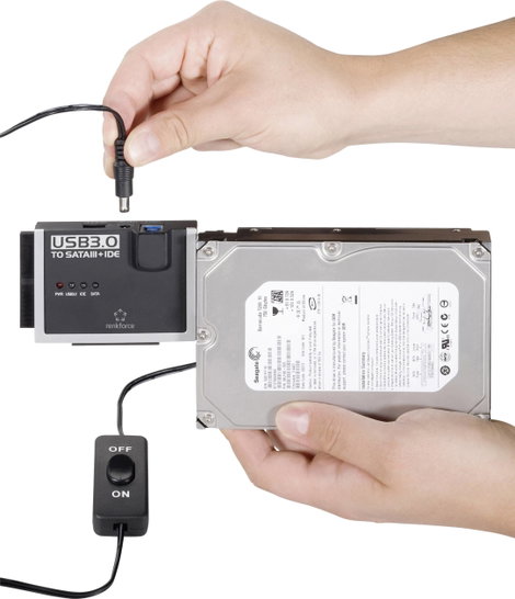 Átalakító USB 3.0-ról IDE+SATA-ra, Renkforce 4. kép