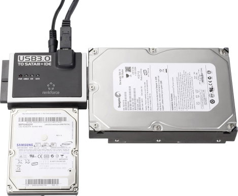 Átalakító USB 3.0-ról IDE+SATA-ra, Renkforce 6. kép