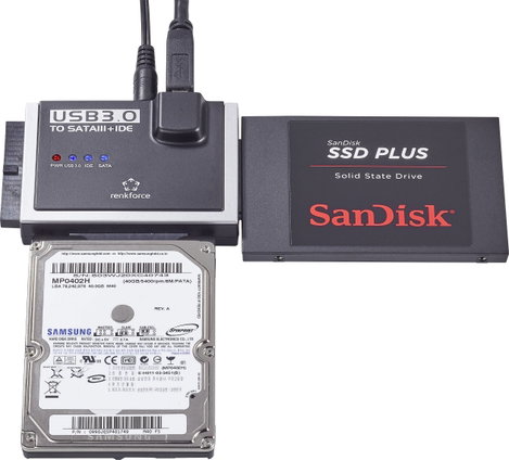 Átalakító USB 3.0-ról IDE+SATA-ra, Renkforce 7. kép