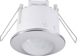 Mennyezetbe építhető mozgásérzékelő 360°, króm, relés, IP20, renkforce