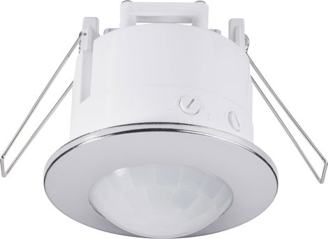 Mennyezetbe építhető mozgásérzékelő 360°, króm, relés, IP20, renkforce