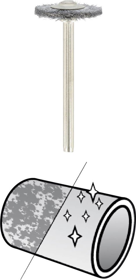 Drótkefe készlet, Dremel 26150428JA Szár átmérő 3.2 mm 2 db 3. kép