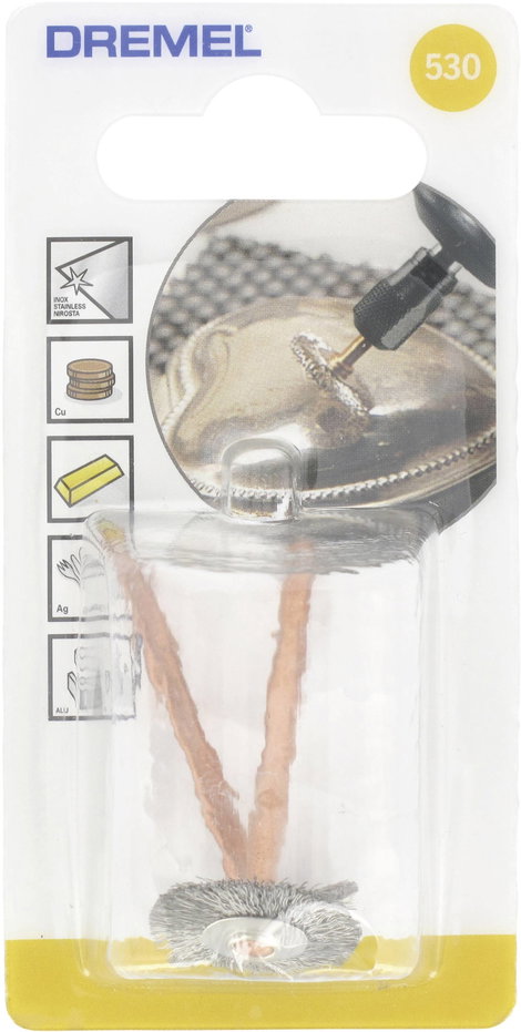 Dremel acélkefe, drótkorong, csiszoló korong 2db-os készlet 19 mm Dremel 26150530JA 2. kép