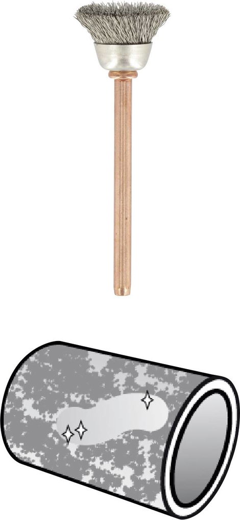 Nemesacél kefe, 2 db, Ø 3.2 mm, Dremel 26150531JA 4. kép